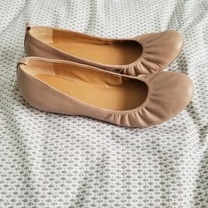 JCrew Factory Leather Ballet Flats- Size 8